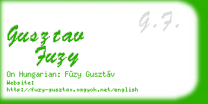 gusztav fuzy business card