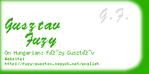 gusztav fuzy business card